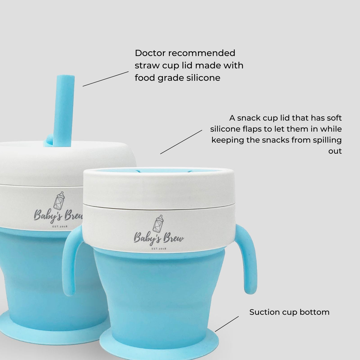 2 In 1 Snack Cups Pink