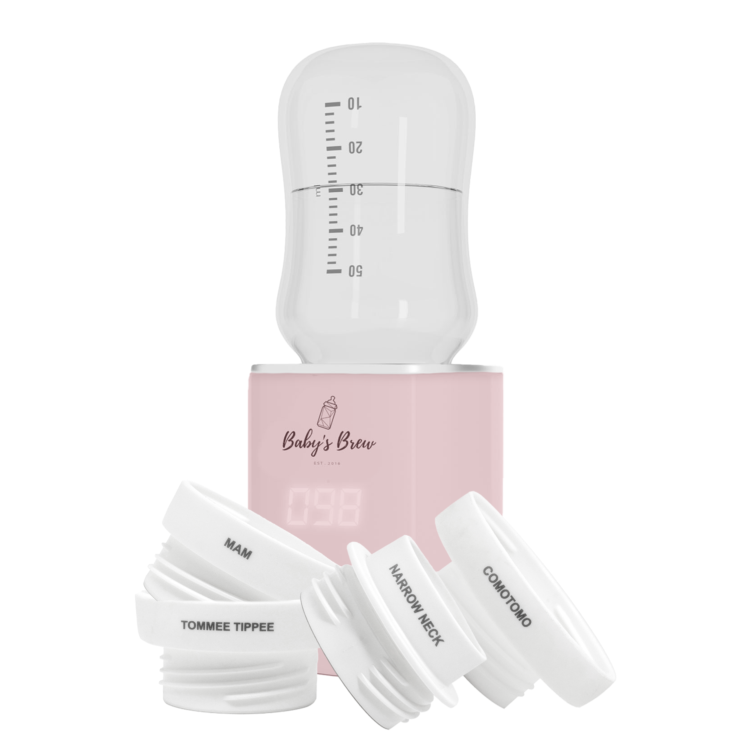 Pink 3.0 Portable Bottle Warmer Adapter Set (Warmer + Four Adapters)